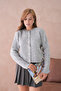 Women's Crew Neck Button Detailed Soft Textured Fleece-Lined Knitwear Jacket - 3