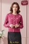 Women's Knitwear Cardigan Buttoned Crew Neck Short Bow Detail Cardigan - 2