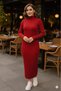 Women's High-Neck Knit Pencil Dress, Standard Size, Suitable for Weight 40/60 Kg, Height 125 Cm.