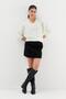Mini skirt with black print