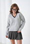 Women's Yak Adantel Detail Soft Textured Knit Sweater - 5