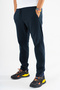 Men's Navy Blue Jogger Pants Lace-Up Elastic Waist Relaxed Fit Sweatpants - 4