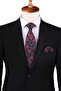 Smoked - Red Square Pattern Printed Handkerchief Classic Tie Kk13352 - 3