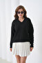 Women's Yak Adantel Detail Soft Textured Knit Sweater
