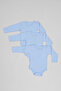 Long Sleeve 100% Cotton Snap-On Baby Bodysuit - Flexible Soft Bodysuit 0-36 Months