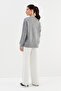 V-neck embellished sweater - grey - 5