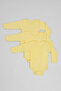 Long Sleeve 100% Cotton Snap-On Baby Bodysuit - Flexible Soft Bodysuit 0-36 Months