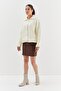 Soft Textured Knitwear Cardigan Cream - 4