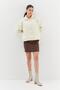 Soft Textured Knitwear Cardigan Cream - 2