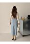 Women's Long Front Part Asymmetric Denim Skirt - 5