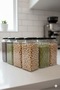 6 Pieces Glass Jars 500Cc Tomato Sauce Square Corner Canning Jar Metal Lid 6X500Cc
