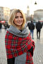 Plaid Red Double-Sided Thick Christmas Shawl - 2