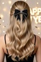 Stone Layered Bow Buckle Party Buckle New Year Buckle Stylish Buckle