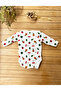 100% Cotton Ribbed Long Sleeve Snap Fastener Baby Bodysuit – Corded Fabric , Fruit Pattern, Comfortable - 3