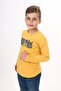 Boy's Printed Crew Neck Long Sleeve T-Shirt - 4