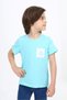 Boys' Printed Crew Neck Short Sleeve T-Shirt - Pocket Detail - 3