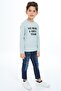 Boy's Printed Crew Neck Long Sleeve T-Shirt