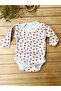 100% Cotton Ribbed Textured Long Sleeve Corded Fabric Heart Pattern Snap Fastener Bodysuit