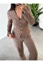 Women's Thessaloniki Fabric Front Buttoned Jacket & Green Trousers Set - 2