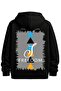 Freedom Geometric Triangle Pattern Printed Unisex Oversized Hoodie