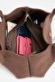 Women's Saray Acı Brown 3-Compartment Lined Snap Closure Suede Handbag and Shoulder Bag - 7
