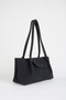 Women's Palace Black 3-Compartment Lined Snap Closure Suede Handbag and Shoulder Bag - 3