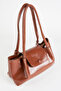 Women's Saray Taba 3-Compartment Lined Snap Closure Faux Leather Handbag and Shoulder Bag