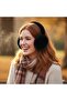 Plush Black Ear Muffs Aesthetic Convenient for Cold Winter Days - 2