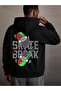 Broken Skateboard Graffiti Printed Skate on Break Unisex Oversized Hoodie