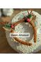 New Year Christmas Deer Elk Antler Plush Crown Brown Pinecone Pine Fancy Standard - 2
