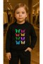 Children's Team Sweatshirt Butterflies Printed Girls Boys Crew Neck3 4-5-6-7-8-9-10-11-12Years