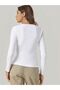 Women's Crew Neck Long Sleeve Lycra Black Body - 2