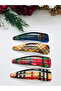 Plaid Patterned Buckle Set of 4 - 4