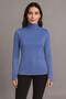 Round Neck Women's Long Sleeve Stretch Fabric Bodysuit with Toes - 2