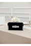 Black Full Metal Frame and Crystal Embroidered Glitter Satin Evening Dress Bag Wedding Engagement Graduation - 4