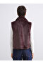 Vizyon New Season Mock Neck Women's Fur Vest - 5