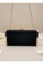 Black Gold Complete Metal Frame and Crystal Embroidered Glitter Satin Evening Dress Bag Wedding Engagement Graduation - 6