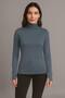 Round Neck Women's Long Sleeve Stretch Fabric Bodysuit with Toes - 2