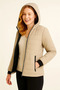 Inflatable Hooded Zippered Jacket Water Repellent Quilted Lining Fabric Pocket Winter Comfortable Fit
