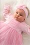 Almira Dress 100% Cotton Combed Tulle Lace Detailed Newborn Baby Girl Mevlüt & Special Occasion Set - 2