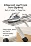 Adjustable Foldable Ironing Board 120x30 cm with Heat-Resistant Cotton Cover, Heavy-Duty Frame, Iron - 4