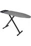 Steam Ironing Board (17" x 48") with Iron Holder, Heat-Resistant Cover, Adjustable Height (Gre