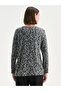 Crew Neck Patterned Blouse - 4