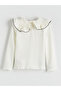 Peter Pan collar Textured Girl's T-Shirt - 2