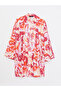 Two Mt Shop Quality Lcw Modest Pink Viscose Patterned Basen Length Women's Kimono - 6