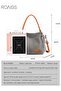 Large Capacity Shoulder Tote Bag Casual Canvas Handbag Crossbody with Long Strap Multi Pocket Shoppe - 5