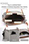 Large Capacity Shoulder Tote Bag Casual Canvas Handbag Crossbody with Long Strap Multi Pocket Shoppe - 6