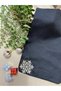 Mineleşarp Black Color Monogram Jacquard Shawl New Year Product - 2