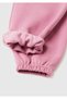 Girl's Dusty Rose Sweatpants with Logo Detail on the Back and Elastic Waist and Drawstring - 3