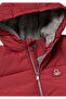 Boy's burgundy jacket with logo patch on left chest, front pocket detail, and zipper closure. - 3